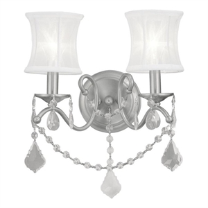 Beaumont Lane 2 Light Wall Sconce in Brushed Nickel