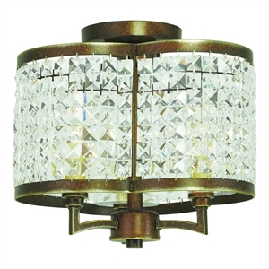 Beaumont Lane 3 Light Ceiling Mount in Hand Painted Palacial Bronze