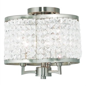 Beaumont Lane 3 Light Ceiling Mount in Brushed Nickel
