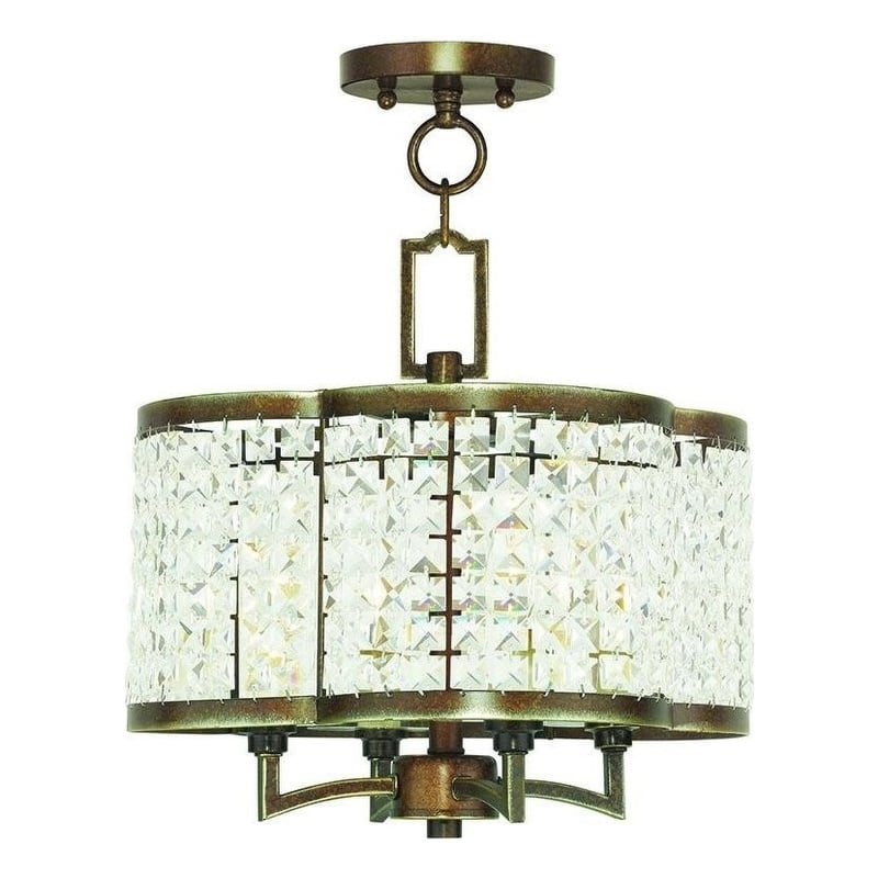 Beaumont Lane 4 Light Convertible Mini Chandelier in Palacial Bronze