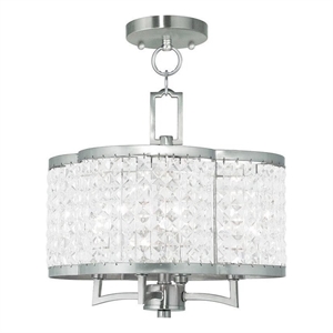 Beaumont Lane 4 Light Convertible Mini Chandelier in Brushed Nickel