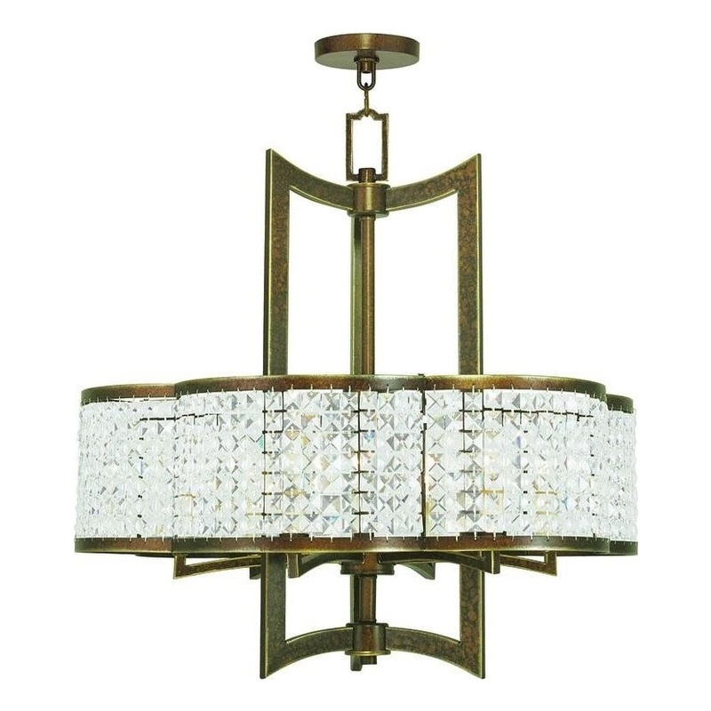 Beaumont Lane 6 Light Chandelier in Hand Painted Palacial Bronze