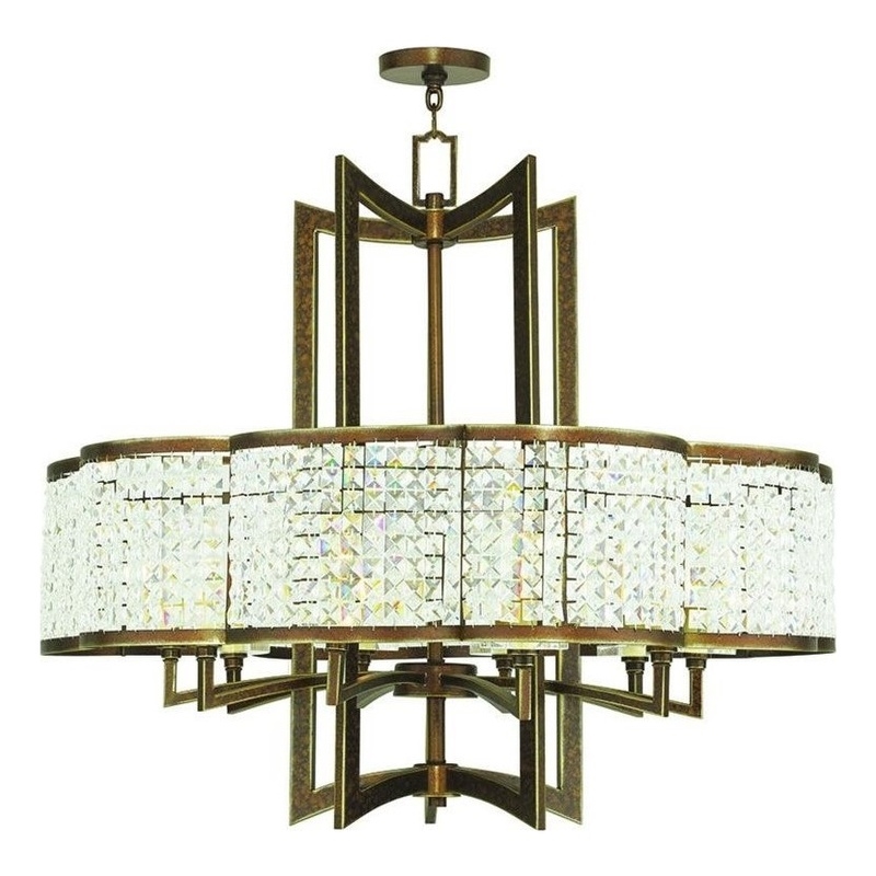Beaumont Lane 10 Light Chandelier in Hand Painted Palacial Bronze