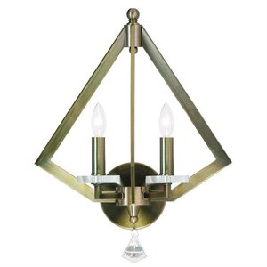 Beaumont Lane 2 Light Wall Sconce in Antique Brass