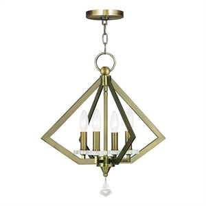 Beaumont Lane 4 Light Chandelier in Antique Brass