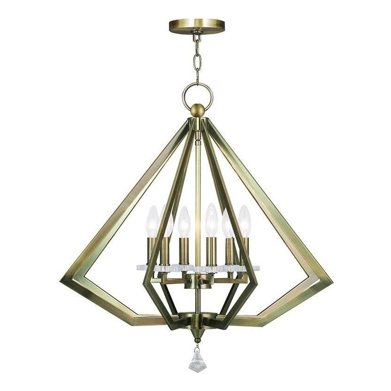 Beaumont Lane 6 Light Chandelier in Antique Brass