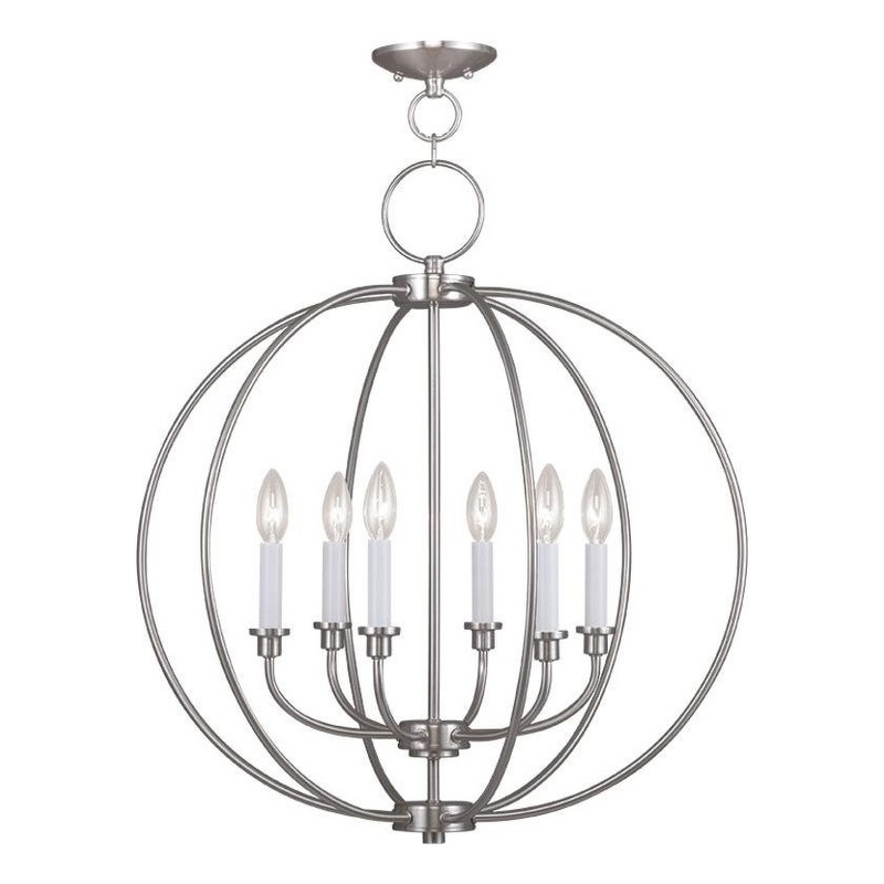 Beaumont Lane 6 Light Chandelier in Brushed Nickel