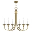 Beaumont Lane 6 Light Chandelier in Antique Brass