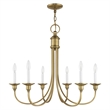 Beaumont Lane 6 Light Chandelier in Antique Brass