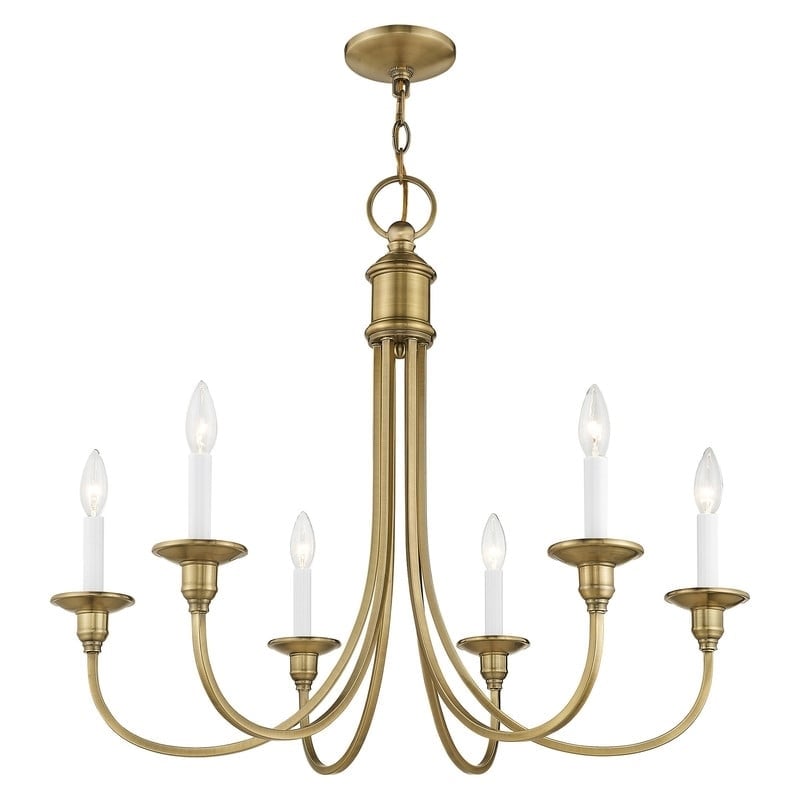 Beaumont Lane 6 Light Chandelier in Antique Brass