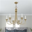 Beaumont Lane 6 Light Chandelier in Antique Brass
