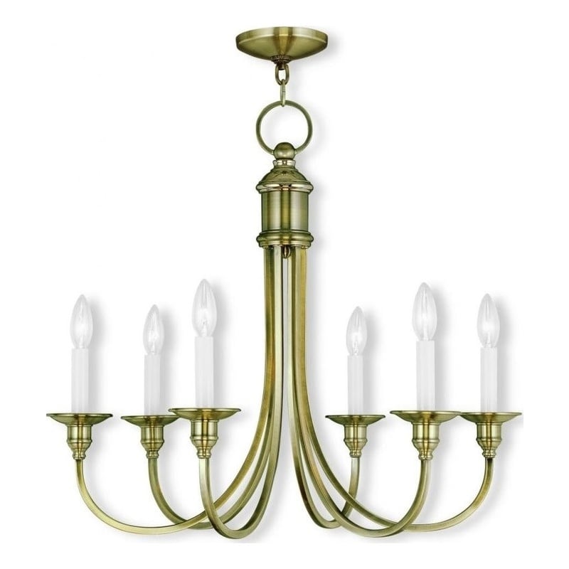 Beaumont Lane 6 Light Chandelier in Antique Brass