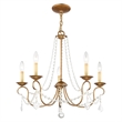 Beaumont Lane 5 Light Chandelier in Antique Gold Leaf