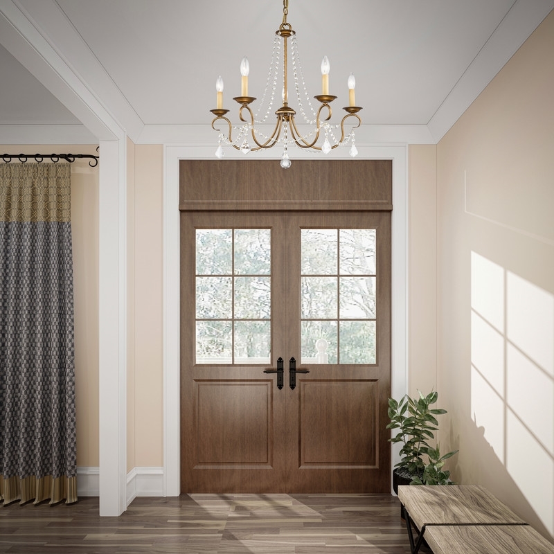 Beaumont Lane 5 Light Chandelier in Antique Gold Leaf