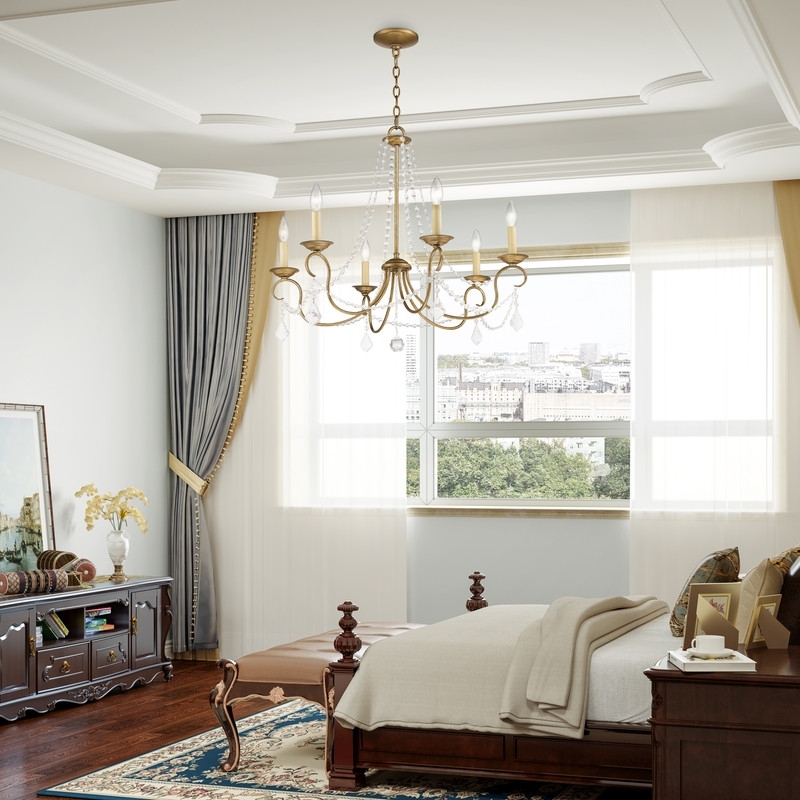 Beaumont Lane 6 Light Chandelier in Antique Gold Leaf