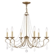 Beaumont Lane 6 Light Chandelier in Antique Gold Leaf
