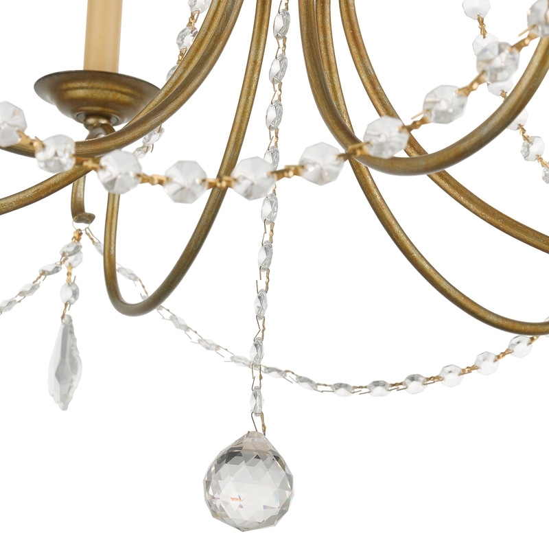 Beaumont Lane 6 Light Chandelier in Antique Gold Leaf
