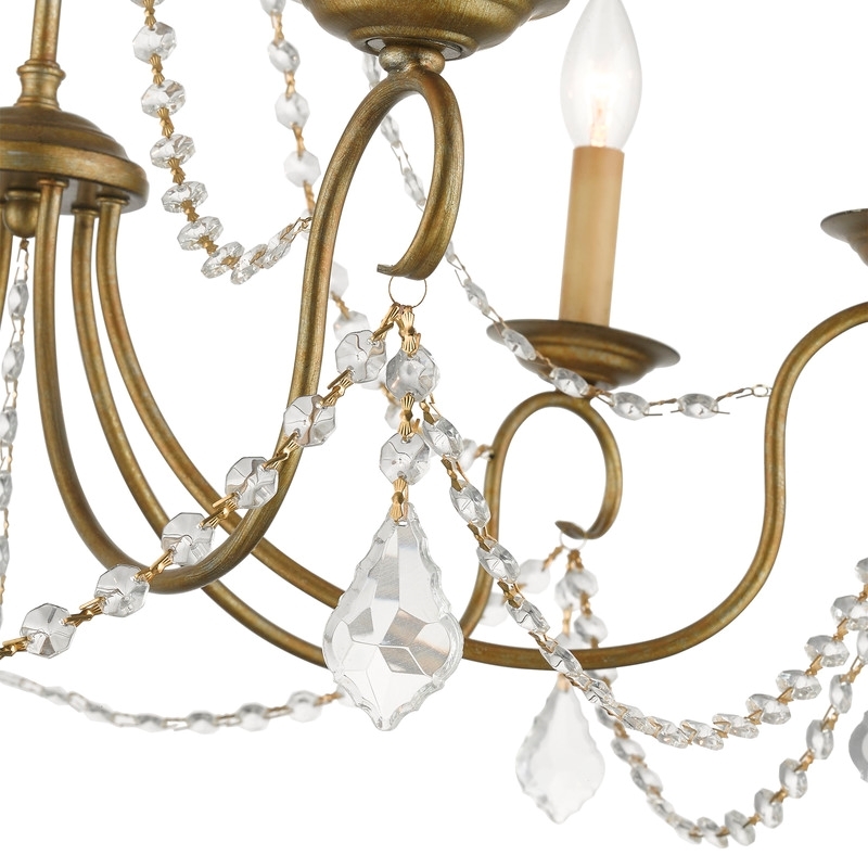 Beaumont Lane 6 Light Chandelier in Antique Gold Leaf
