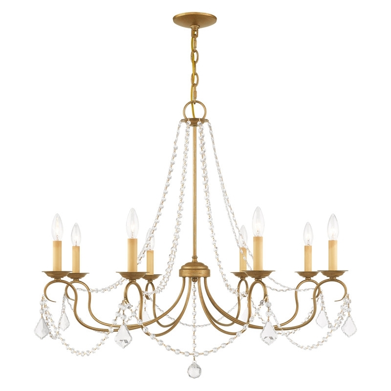 Beaumont Lane 8 Light Chandelier in Antique Gold Leaf