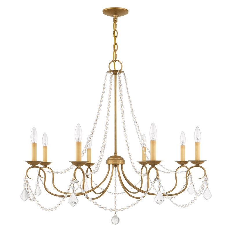 Beaumont Lane 8 Light Chandelier in Antique Gold Leaf