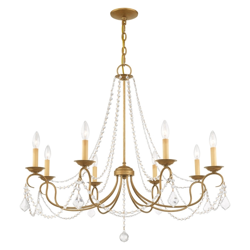 Beaumont Lane 8 Light Chandelier in Antique Gold Leaf