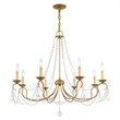 Beaumont Lane 8 Light Chandelier in Antique Gold Leaf