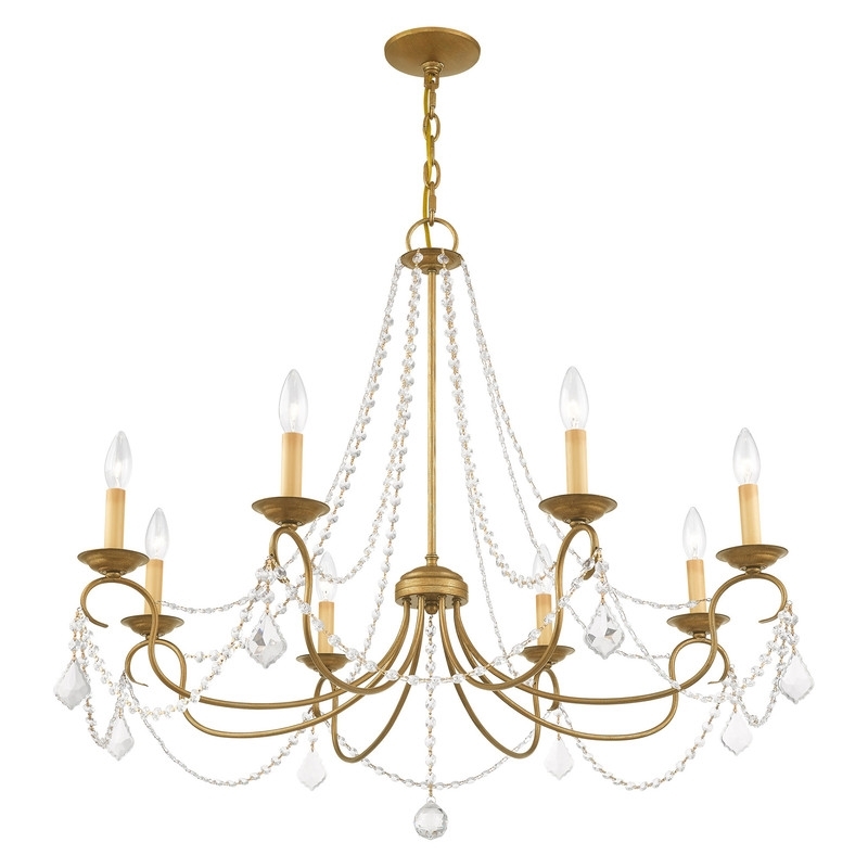 Beaumont Lane 8 Light Chandelier in Antique Gold Leaf