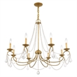 Beaumont Lane 8 Light Chandelier in Antique Gold Leaf