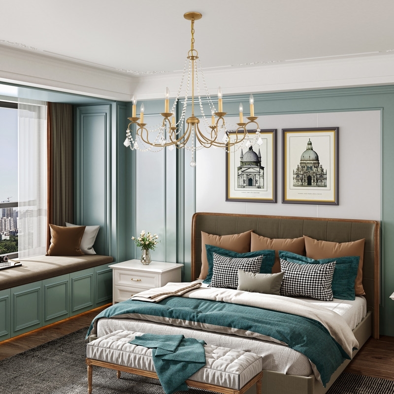 Beaumont Lane 8 Light Chandelier in Antique Gold Leaf