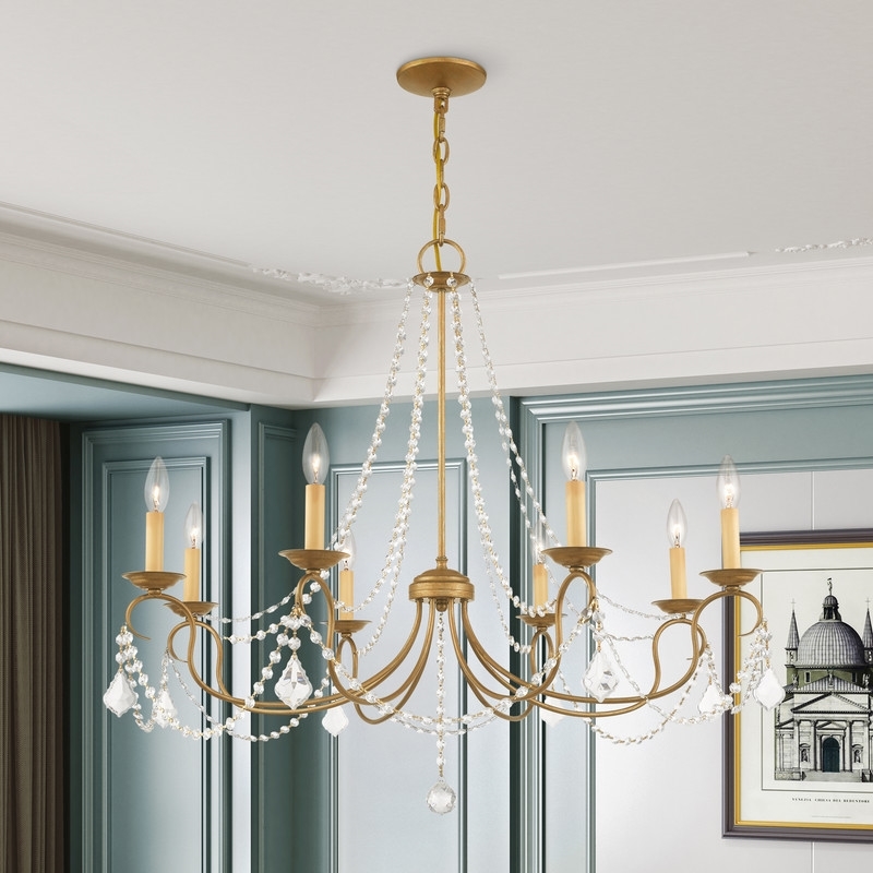Beaumont Lane 8 Light Chandelier in Antique Gold Leaf