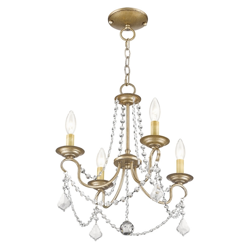 Beaumont Lane 4 Light Convertible Ceiling Mount in Antique Silver Leaf