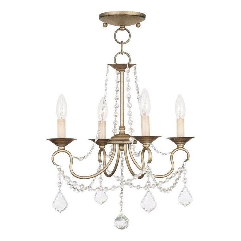 Beaumont Lane 4 Light Convertible Ceiling Mount in Antique Silver Leaf