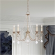 Beaumont Lane 5 Light Chandelier in Hand Painted Antique Silver Leaf