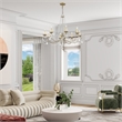 Beaumont Lane 8 Light Chandelier in Hand Painted Antique Silver Leaf