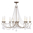 Beaumont Lane 8 Light Chandelier in Hand Painted Antique Silver Leaf