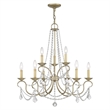Beaumont Lane 9 Light Chandelier in Hand Painted Antique Silver Leaf