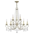 Beaumont Lane 9 Light Chandelier in Hand Painted Antique Silver Leaf
