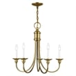 Beaumont Lane 5 Light Chandelier in Antique Brass