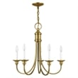 Beaumont Lane 5 Light Chandelier in Antique Brass