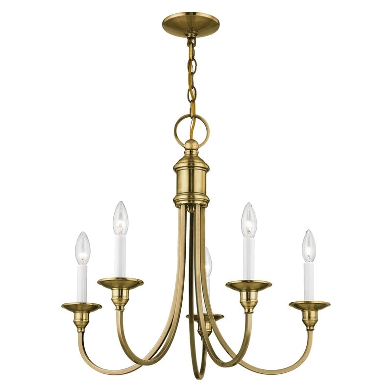 Beaumont Lane 5 Light Chandelier in Antique Brass