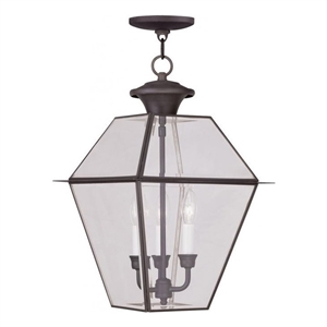 Beaumont Lane 3 Light Outdoor Chain Hang in Bronze