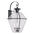 Beaumont Lane 4 Light Outdoor Wall Lantern in Black