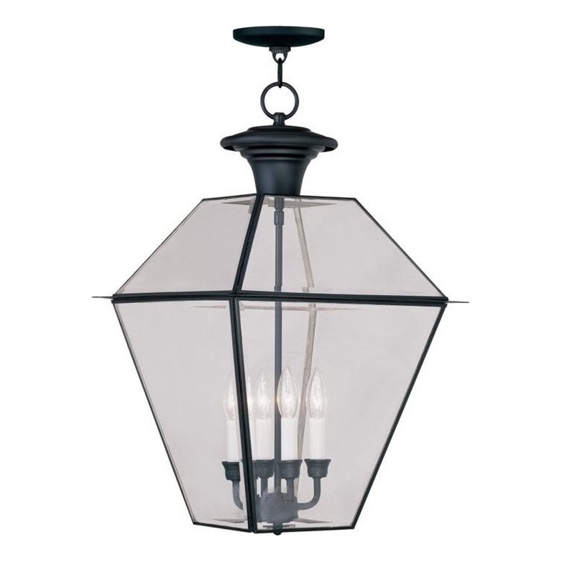 Beaumont Lane 4 Light Outdoor Chain Hang in Black