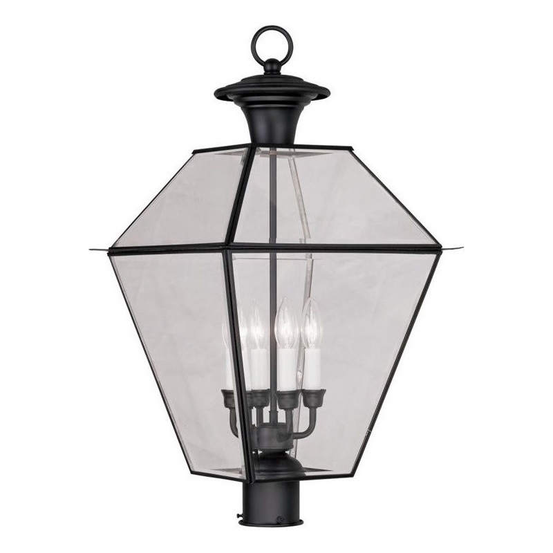 Beaumont Lane 4 Light Outdoor Post Head in Black