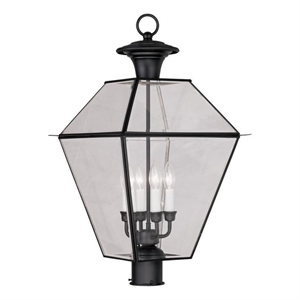 Beaumont Lane 4 Light Outdoor Post Head in Black