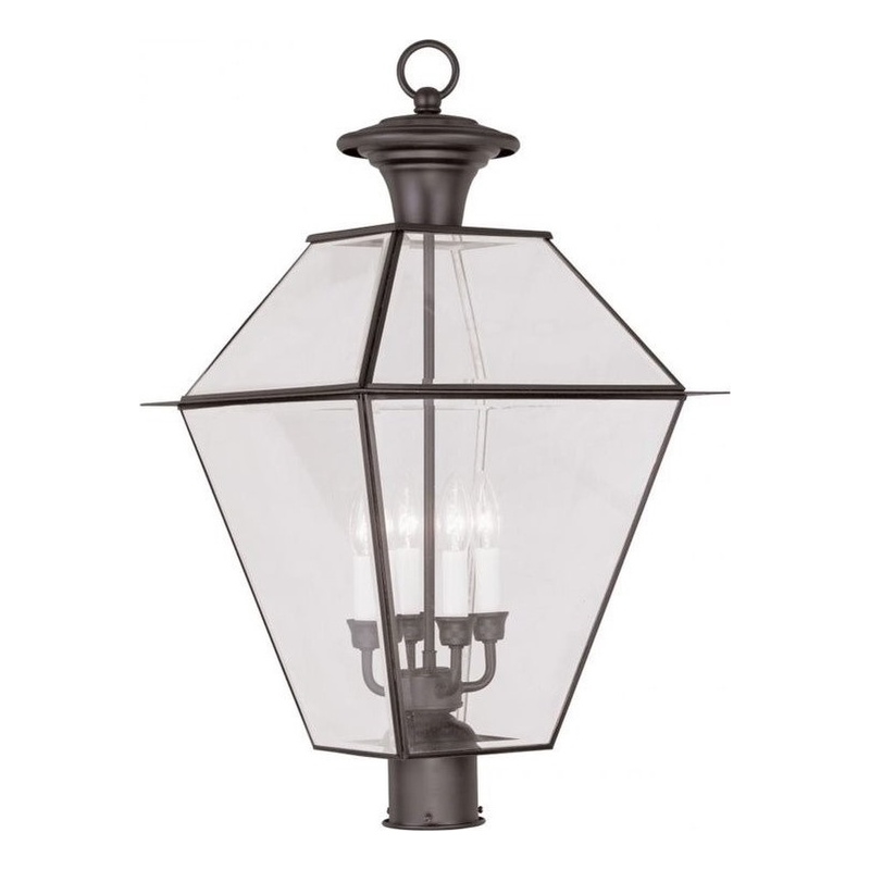 Beaumont Lane 4 Light Outdoor Post Head in Bronze