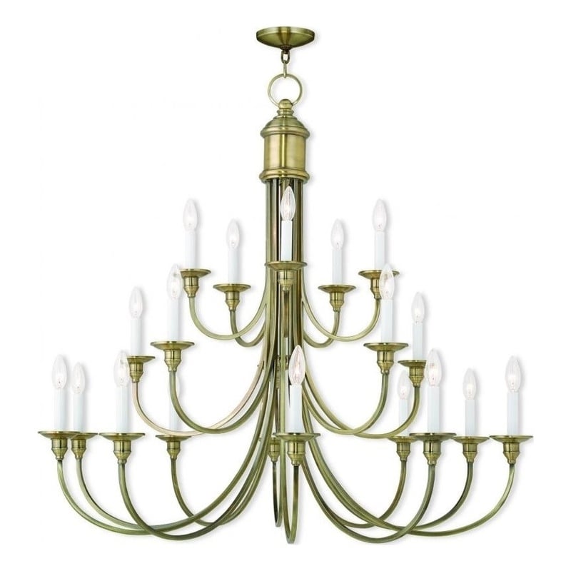 Beaumont Lane 20 Light Foyer Chandelier in Antique Brass