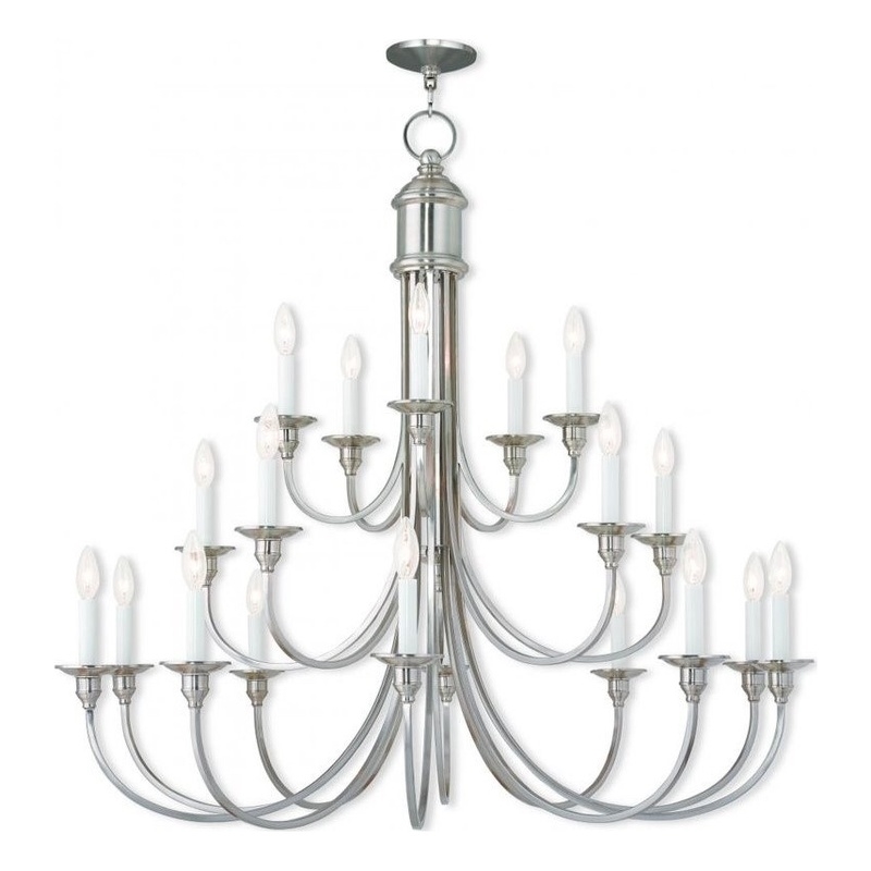 Beaumont Lane 20 Light Foyer Chandelier in Brushed Nickel