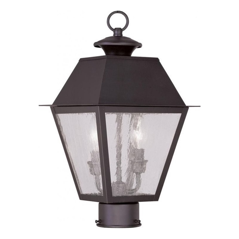 Beaumont Lane 2 Light Outdoor Post Head in Bronze