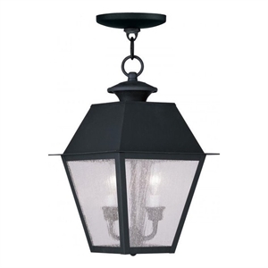 Beaumont Lane 2 Light Outdoor Chain Hang in Black